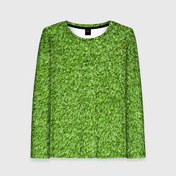 Лонгслив женский Зелёный газон, цвет: 3D-принт