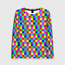 Женский лонгслив Разноцветные плитки