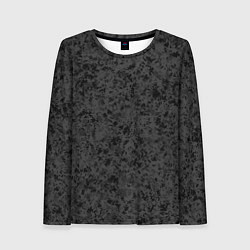 Женский лонгслив Тёмно-серый паттерн пятнистый