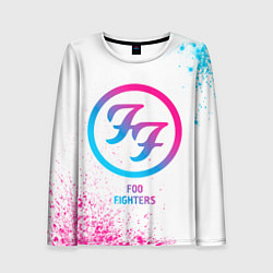 Женский лонгслив Foo Fighters neon gradient style