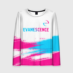 Женский лонгслив Evanescence neon gradient style: символ сверху