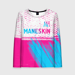 Женский лонгслив Maneskin neon gradient style: символ сверху