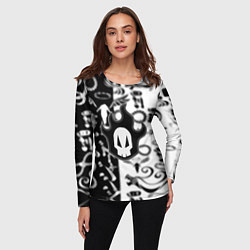 Лонгслив женский Bleach logo blur anime black, цвет: 3D-принт — фото 2