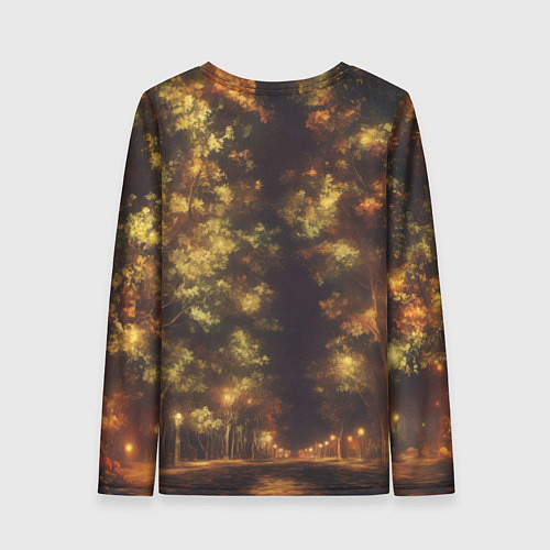 Женский лонгслив Хэллоуинская тыква в шляпе / 3D-принт – фото 2