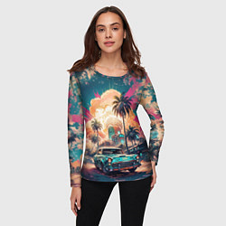 Лонгслив женский Атомная поездка на машине, цвет: 3D-принт — фото 2