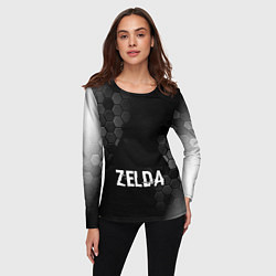 Лонгслив женский Zelda glitch на темном фоне, цвет: 3D-принт — фото 2