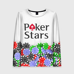 Лонгслив женский Poker - игра для удачливых, цвет: 3D-принт