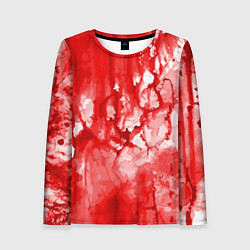 Женский лонгслив Кровь на белом