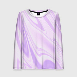 Лонгслив женский Плазма бледно-розовый абстракция, цвет: 3D-принт