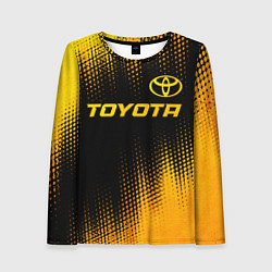 Лонгслив женский Toyota - gold gradient посередине, цвет: 3D-принт
