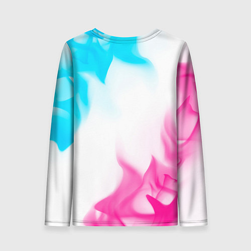 Женский лонгслив Warframe neon gradient style / 3D-принт – фото 2