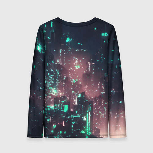 Женский лонгслив Девушка в узорчатой одежде / 3D-принт – фото 2