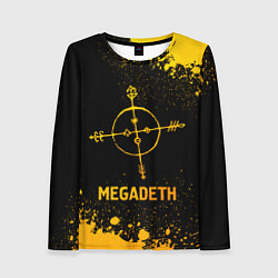 Женский лонгслив Megadeth - gold gradient