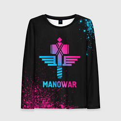 Лонгслив женский Manowar - neon gradient, цвет: 3D-принт