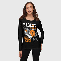 Лонгслив женский Basketball New York, цвет: 3D-принт — фото 2