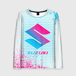 Женский лонгслив Suzuki neon gradient style