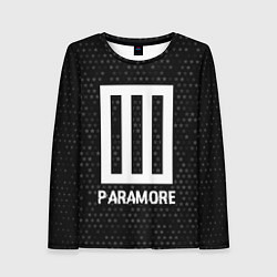 Женский лонгслив Paramore glitch на темном фоне