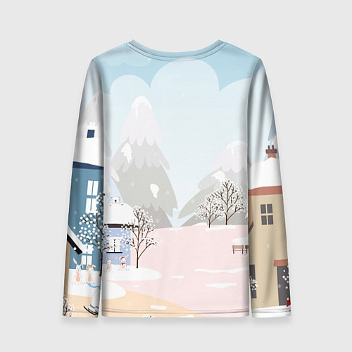 Женский лонгслив Ветрокрылый дракон удачи / 3D-принт – фото 2