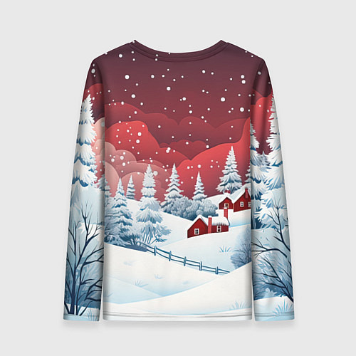 Женский лонгслив Искрящийся новогодний воздух / 3D-принт – фото 2