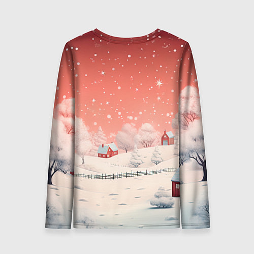 Женский лонгслив Волшебство новогодней ночи / 3D-принт – фото 2