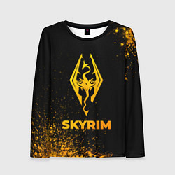 Лонгслив женский Skyrim - gold gradient, цвет: 3D-принт