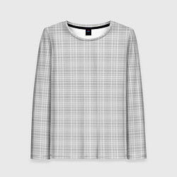 Женский лонгслив Светлый серый клетчатый