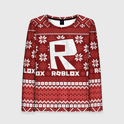 Лонгслив женский Roblox christmas sweater, цвет: 3D-принт