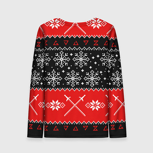 Женский лонгслив The Witcher christmas sweater / 3D-принт – фото 2