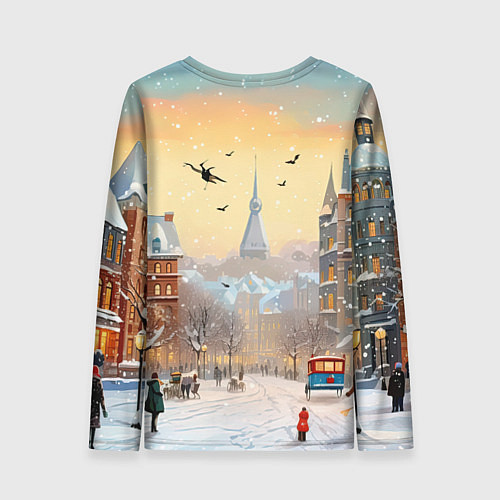 Женский лонгслив Дракон новогодней ночи 2024 / 3D-принт – фото 2