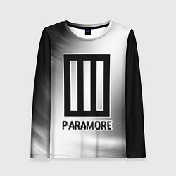 Женский лонгслив Paramore glitch на светлом фоне