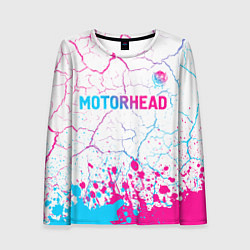 Женский лонгслив Motorhead neon gradient style посередине