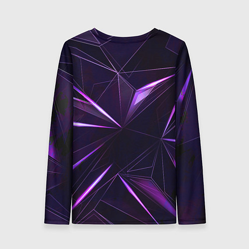 Женский лонгслив Фиолетовый хрусталь / 3D-принт – фото 2