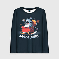 Лонгслив женский Santa Jaws, цвет: 3D-принт