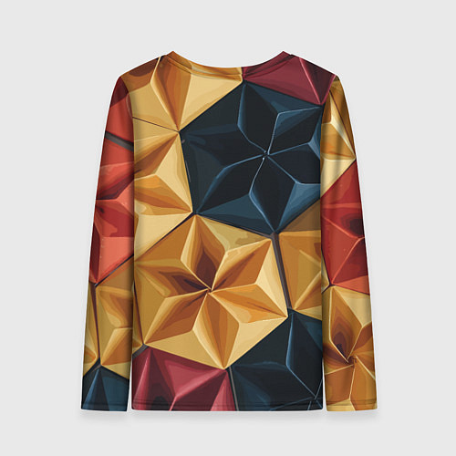 Женский лонгслив Ромбовое вдохновение / 3D-принт – фото 2