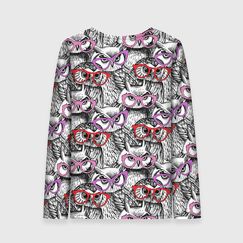 Женский лонгслив Совы в розовых очках / 3D-принт – фото 2