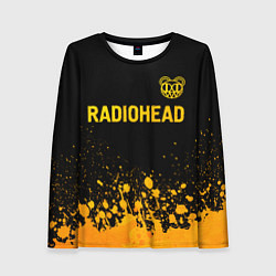 Женский лонгслив Radiohead - gold gradient посередине