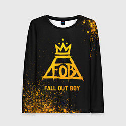 Женский лонгслив Fall Out Boy - gold gradient