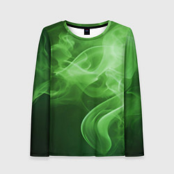 Лонгслив женский Зеленый дым, цвет: 3D-принт
