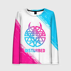 Женский лонгслив Disturbed neon gradient style