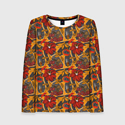 Женский лонгслив Цветочное разноцветье