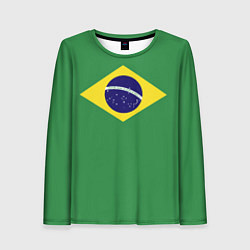 Женский лонгслив Бразилия флаг