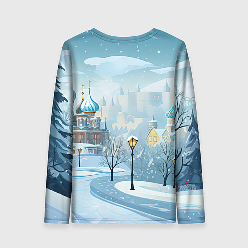 Женский лонгслив Милый рыжий дракоша / 3D-принт – фото 2