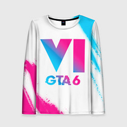 Женский лонгслив GTA 6 neon gradient style