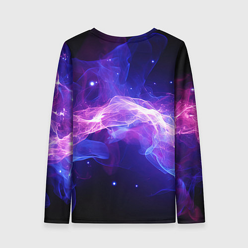 Женский лонгслив Фиолетовый туман в движении / 3D-принт – фото 2