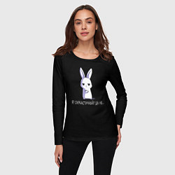 Лонгслив женский Саркастичный кролик, цвет: 3D-принт — фото 2