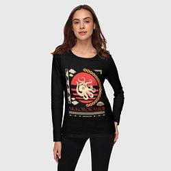 Лонгслив женский Аккорокамуи - гигантский осьминог, цвет: 3D-принт — фото 2