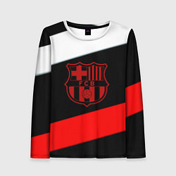 Лонгслив женский Barcelona stripes sport, цвет: 3D-принт