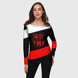 Лонгслив женский Barcelona stripes sport, цвет: 3D-принт — фото 2
