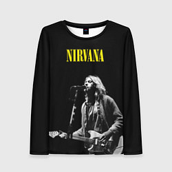 Лонгслив женский Группа Nirvana Курт Кобейн, цвет: 3D-принт