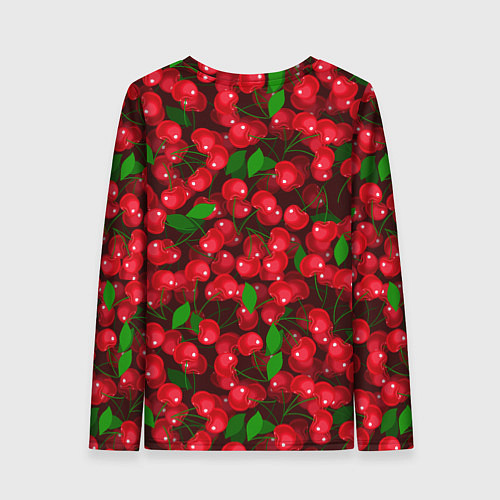 Женский лонгслив Красная спелая вишня / 3D-принт – фото 2